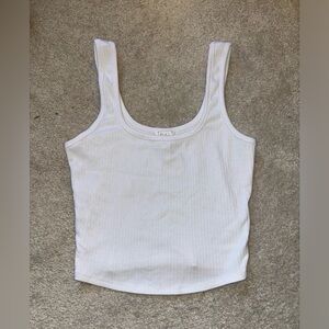 White ribbed tank top